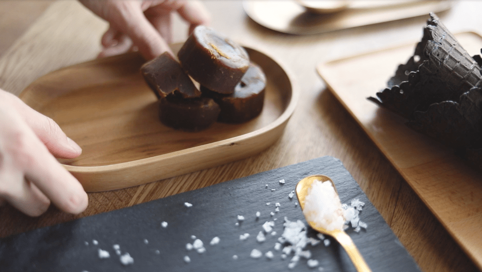 Of the salty-sweet variety